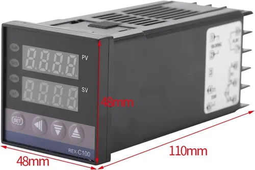 Vista 3 de 0℃~1300℃ Alarm REX-C100 Digital LED PID Temperature Controller Kits AC110V-240V