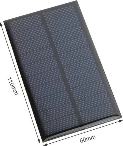 Vista 6 de Paneles Solares Micro con Cable, Kit de 5 Piezas de Células Solares Fotovoltaicas de 5V 200mA 110mmx60mm / 4.33'x 2.36