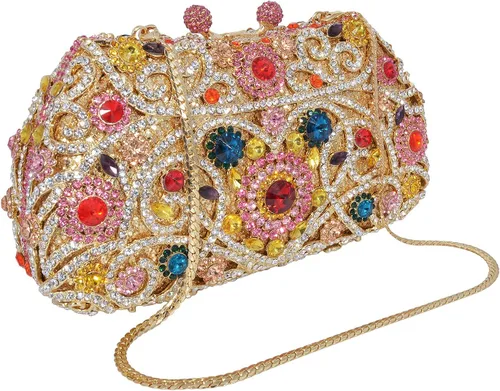 Vista 2 de Bolso formal de la boda de la noche del embrague del cristal del Rhinestone