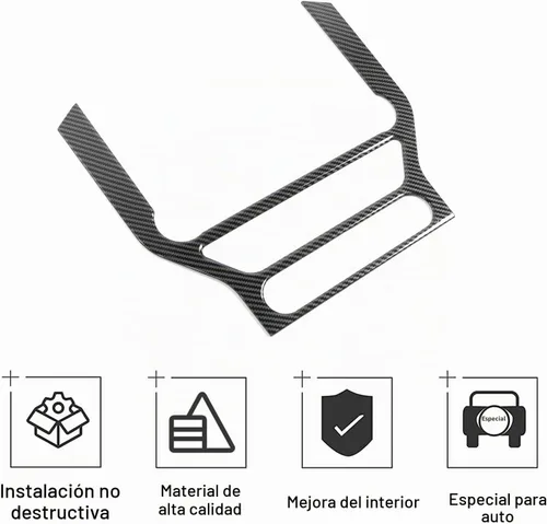 Vista 4 de CheroCar para Mustang Cubierta del Marco del Panel de Pantalla de Navegación de Consola Central Moldura Accesorios de Decoración Interior Compatible