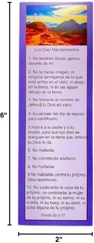 Vista 2 de (25 unidades) Marcadores religiosos Los Diez Mandamientos Español Los Diez Mandamientos Mount Sinai Vacation Bible School Hombres Mujeres Niños
