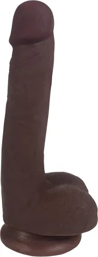 Vista 5 de Easy Riders - Consolador de doble densidad de 8 pulgadas, color marrón Beige Bronceado