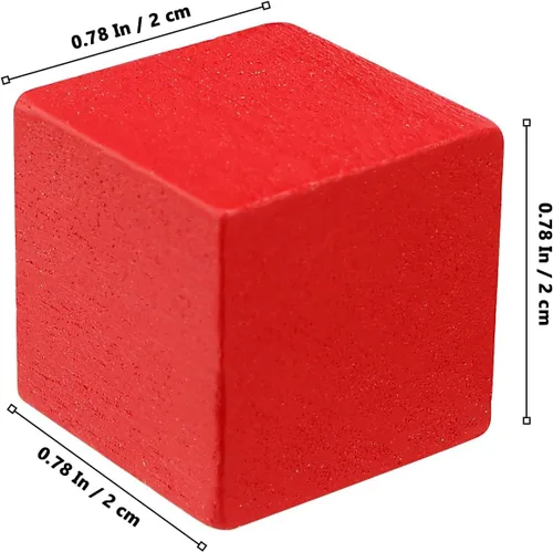 Vista 2 de 400 PCS Wooden Blocks, Colorful Cube Blocks 0.8 Inch Square Cube Blocks Wooden Cube Block for Crafts, DIY Projects and Puzzle Making