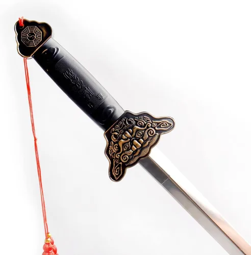 Vista 4 de Espada telescópica retráctil de polímero simple, espada china de Kung Fu Taichi, espada mágica de práctica y actuación, espada para cosplay