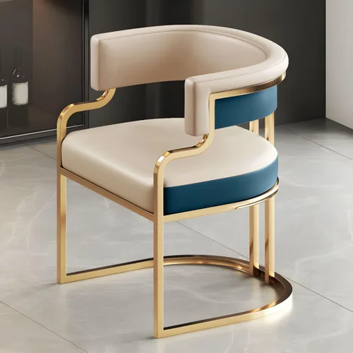 Vista 56 de Sillas de comedor de cocina para interiores, silla lateral tapizada para el hogar, silla con brazo de respaldo bajo, silla de comedor con piel