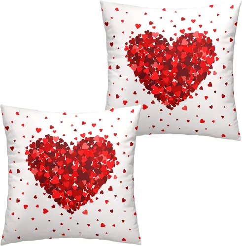 Vista 23 de Juego de 2 fundas de almohada patrióticas para exteriores, diseño de estrellas azules del 4 de julio, 16 x 16 pulgadas, fundas de almohada