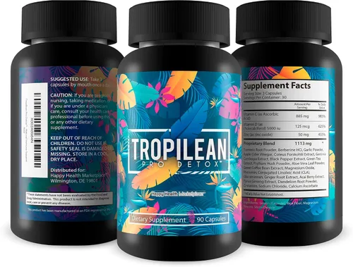Vista 4 de Tropilean Pro Detox - Desintoxicación de cuerpo completo - Ayuda a eliminar toxinas para la salud general - Limpiador corporal de desintoxicación