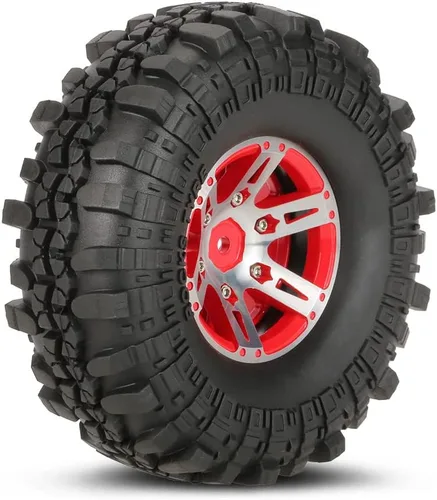 Vista 7 de Goolsky 4 neumáticos AUSTAR AX-4020A de 1.9 pulgadas 4.331 in 1/10 Rock Crawler con llantas de aleación Beadlock para D90 SCX10 AXAIL RC4WD TF2 RC