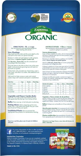Vista 2 de Espoma Organic Bio-Tone Starter Plus 4-3-3 Alimentos naturales y orgánicos con micorrizas Endo y Ecto; bolsa de 8 libras; el alimento vegetal