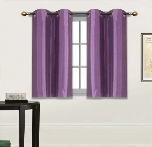 Vista 17 de Rooney Cortinas cortas negras para ventana, cortinas opacas con aislamiento con ojales, para cocina, sótano, oficina, 2 piezas, 30 x 36 pulgadas por