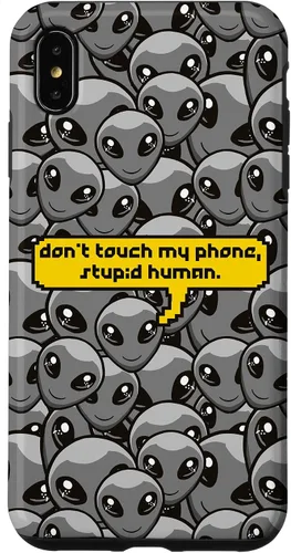 Vista 11 de Alien Dont Touch My Phone Stupid Human Funny Space Lover Case for iPhone 17