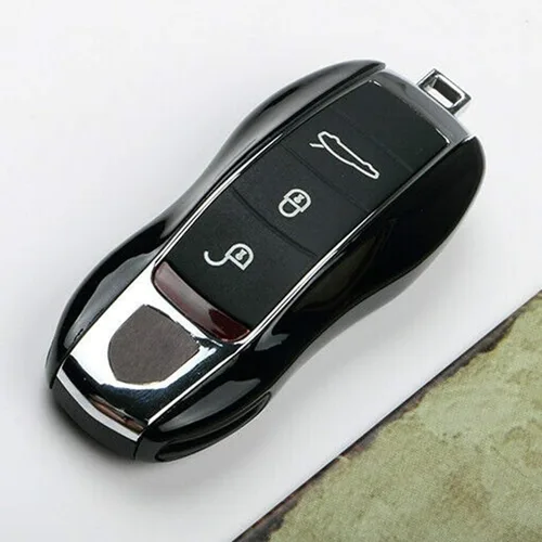 Vista 7 de Fydun Key Case Cove - Funda protectora para llave de automóvil 911 (negro horneado + carcasa plateada)