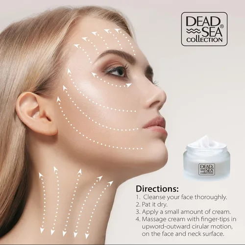 Vista 6 de Dead Sea Collection Crema facial hidratante de noche con colágeno 3 veces - Hidratante facial nutritivo antienvejecimiento con minerales del mar