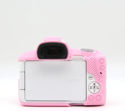 Vista 5 de Funda R50, carcasa de silicona suave, ultrafina, ligera, de goma, suave, para Canon Eos R50 (rosa)