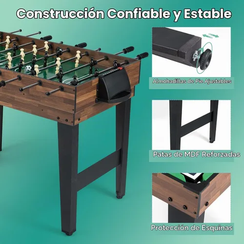 Vista 9 de Giantex 10-in-1 Multi Game Table, Combo Game Table Set w/Hockey, Foosball Pool Ping-Pong Chess Cards Checkers Bowling, Shuffleboard, Backgammon