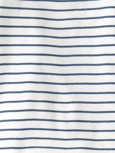 Vista 3 de little planet by carter's Conjunto de pijama de algodón orgánico de 2 piezas para bebés y niños pequeños, rayas azules, 2T, Rayas azules