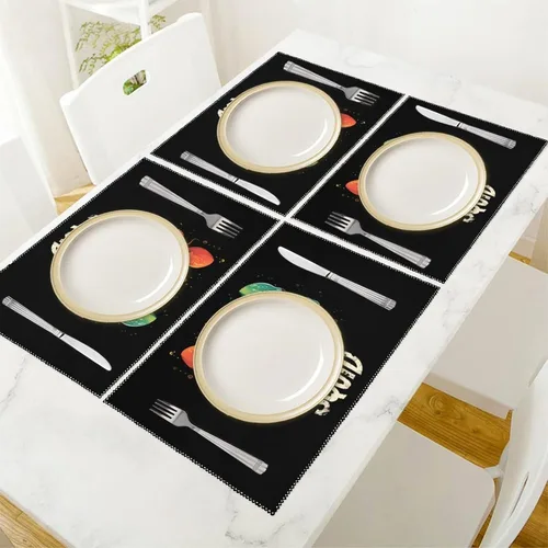 Vista 5 de Squid Squad Placemats Set of 6 Resistant Table Mats Washable Place Mats for Dinner Party Table Decoration