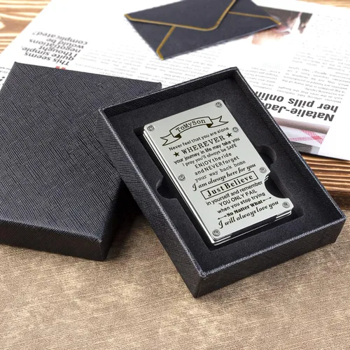 Vista 5 de Monedero RFID para hombre regalo minimalista de fibra de carbono Monedero clip de dinero para hombres de aluminio cartera marido papá hijo ideas