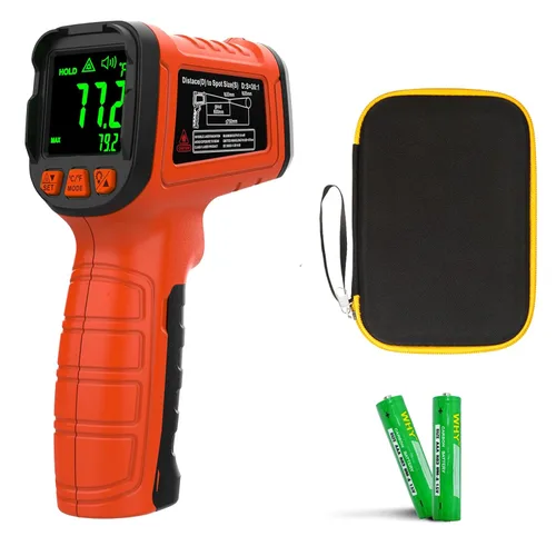 Vista 11 de Pistola de Temperatura Láser Termómetro Infrarrojo 50:1 -58℉~1800℃, Termómetro para Carne, Comida, Pizza, Horno, Parrilla para Accesorios