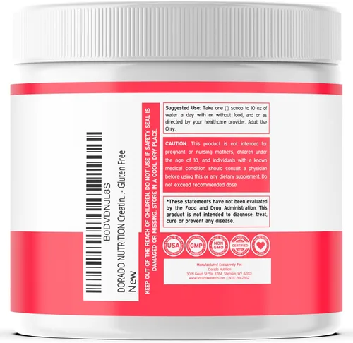 Vista 3 de Creatina para Mujeres Polvo de Monohidrato de Creatina 5G + 5000mg de Colágeno + 1000mg de BCAA 2:1:1 en Polvo (30 Porciones) Apoyo para Glúteos