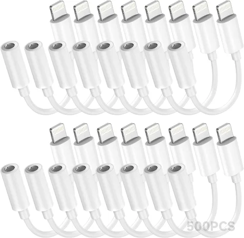 Vista 20 de Paquete de 1 adaptador Lightning a conector de auriculares de 0.138 in con certificación MFi de Apple para iPhone, adaptador auxiliar para iPhone