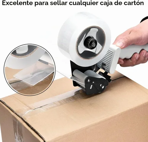 Vista 6 de Pistola dispensadora de cinta de embalaje, Pacific Mailer, pistola dispensadora de cinta de 2 pulgadas con cinta de embalaje de cartón de 2