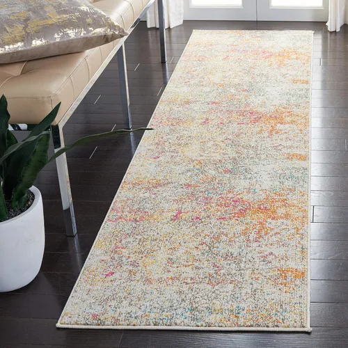 Vista 23 de SAFAVIEH Colección Madison - Alfombra de acento 2'2" x 4', negro y dorado, diseño abstracto moderno, no desprende pelusa y fácil cuidado, ideal