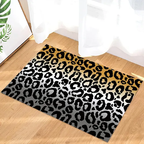 Vista 3 de Tapete para puerta para decoración de dormitorio, tapete con estampado de leopardo, alfombras de vacaciones para sala de estar, alfombras de baño