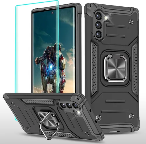 Vista 63 de YmhxcY Funda para Galaxy Note 8, funda para Galaxy Note 8 con protector de pantalla curvado 3D, fundas de grado armadura con soporte giratorio