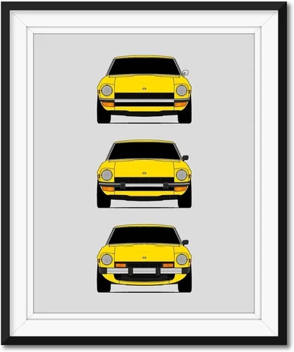 Vista 4 de Custom Car Posters Póster hecho a mano compatible con Datsun 240Z 260Z 280Z, generaciones e impresión de Datsun S30/Nissan S30 (Nissan Fairlady Z)