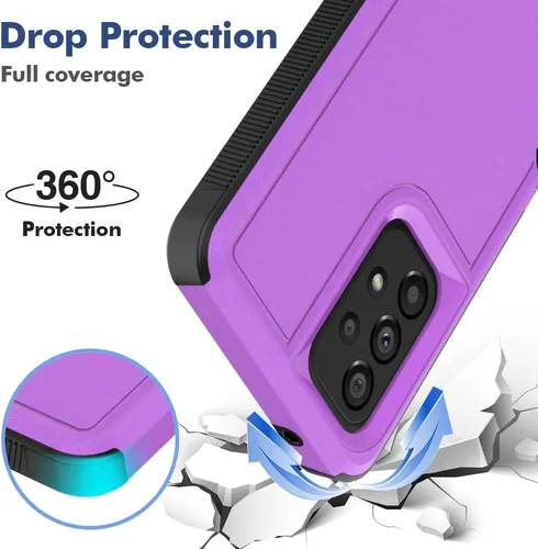Vista 141 de Jeylly Compatible con Samsung Galaxy A22 5G Funda, Funda Samsung A22 5G con 2pcs protectores de pantalla de vidrio templado