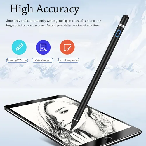 Vista 3 de Lápiz capacitivo para pantalla táctil, DOGAIN Lápiz para iPad de 1.5mm de punta fina recargable, Lápiz para tableta para dibujar/escribir/jugar