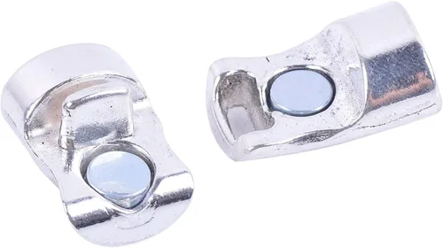 Vista 2 de KONMAY 5 juegos de 0.406x0.256 in cierre magnético color plata antigua para regaliz cuero/pulsera