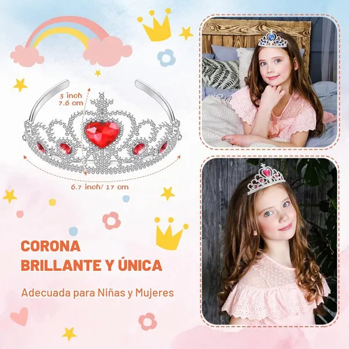 Vista 2 de Juego de 30 tiaras de corona de princesa para niñas, tiaras de plástico a granel, disfraz de fiesta, accesorios de cumpleaños para niños