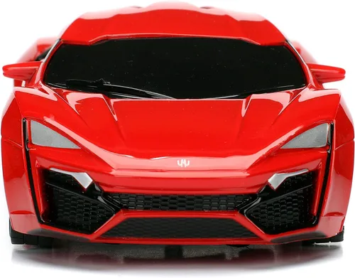 Vista 4 de Jada Fast & Furious 7.5" Lykan Hypersport - Coche de control remoto RC con 2.4GHz, juguetes para niños y adultos Supra