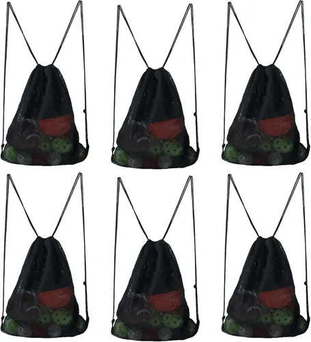 Vista 35 de GSE Games & Sports Expert Bolsa de malla con cordón para béisbol, pelotas de pickleball, pelotas de golf, gimnasio, equipo de natación, lavandería