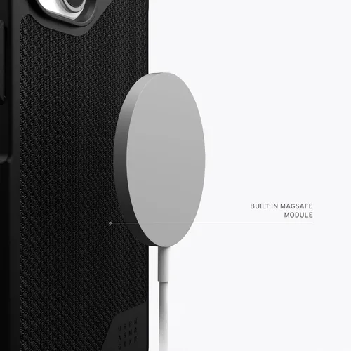 Vista 4 de URBAN ARMOR GEAR UAG - Funda compatible con iPhone 15 Plus de 6.7 pulgadas, Metropolis LT Kevlar negro, imán integrado compatible con carga MagSafe