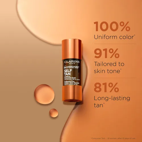 Vista 2 de Clarins Potenciador facial autobronceador Gotas autobronceadoras para mezclar la cara con crema hidratante Natural, de larga duración, sin