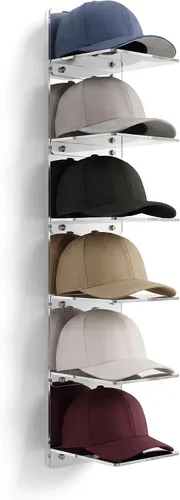 Vista 10 de OnDisplay - Estante de acrílico para sombreros, montaje en pared, para Negro