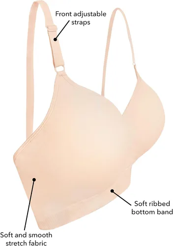 Vista 6 de Fruit of the Loom Sujetador push-up sin costuras para mujer