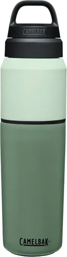 Vista 13 de CamelBak MultiBev - Botella de agua con aislamiento de acero inoxidable y taza de viaje Rosa Terracota/Rosa Camelia