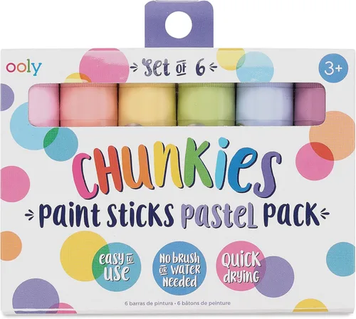 Vista 12 de Ooly Chunkies - 6 barras de pintura sin desorden para niños, palitos de pintura de témpera de colores seguros para niños, sin ensuciar, suministros