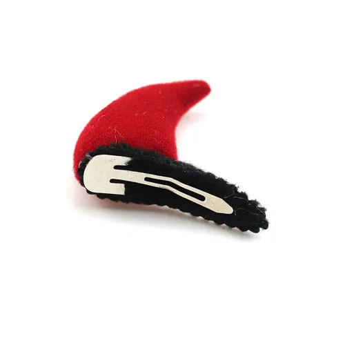 Vista 6 de Pinzas para el cabello con cuernos de diablo rojo, accesorios para el cabello para Halloween, disfraz de cosplay WJR06 (cuernos de diablo)