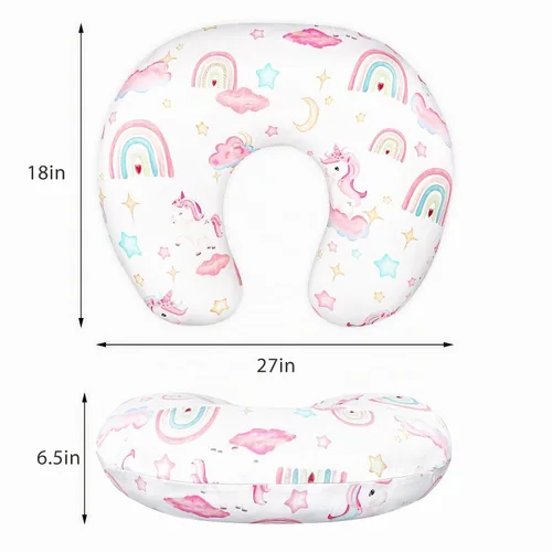 Vista 6 de Pea Pod Funda de almohada de lactancia, funda de almohada para mamás, suave, transpirable, tela de punto orgánico, fundas de almohada para recién