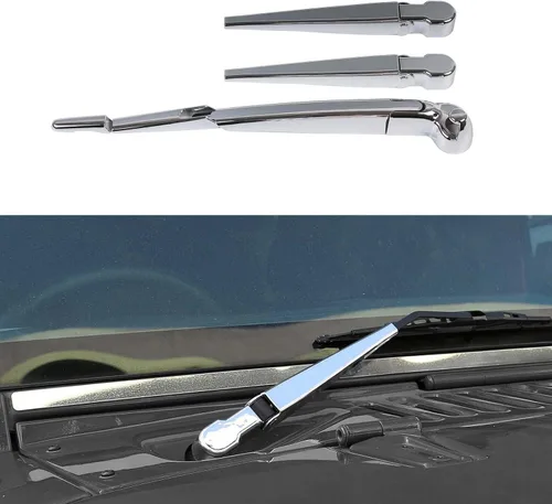 Vista 15 de RAZPOY JK Limpiaparabrisas frontal y trasero, 3 piezas, compatible con Jeep Wrangler JK JKU 2007-2017, azul