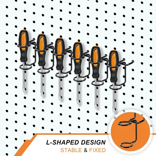 Vista 5 de Ripeng Organizador de destornilladores, portaherramientas multiherramienta, soporte para herramientas de doble anillo, accesorios de tablero