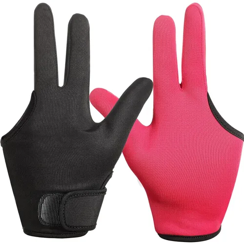 Vista 8 de Geyoga 2 guantes resistentes al calor para peinar el cabello, guantes de peluquero de 3 dedos para plancha plana rizadora y tinte para el cabello