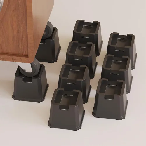 Vista 18 de Elevadores de cama resistentes de 2 pulgadas, elevadores de muebles para marco de cama, sofá, escritorio, silla, elevan hasta 1500 libras, juego
