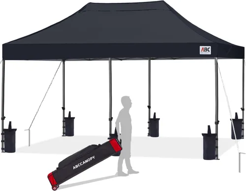 Vista 49 de ABCCANOPY Toldo Desplegable – Carpa/Toldo Portátil para Patio Exterior de 8 x 8 Pies, Resistente para Patio Trasero y Terraza con 4 Sacos de Arena