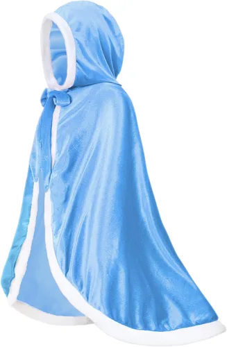 Vista 7 de Zando Capa con capucha de princesa para niñas, disfraces de Navidad, Halloween, cosplay